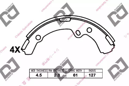 Комлект тормозных накладок DJ PARTS BS1177